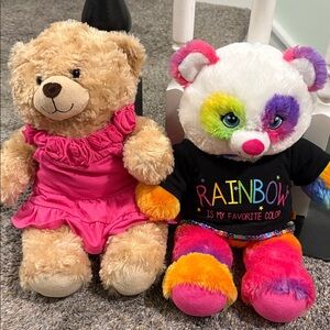 Build a Bear Tie Dye Plush Animals bundle